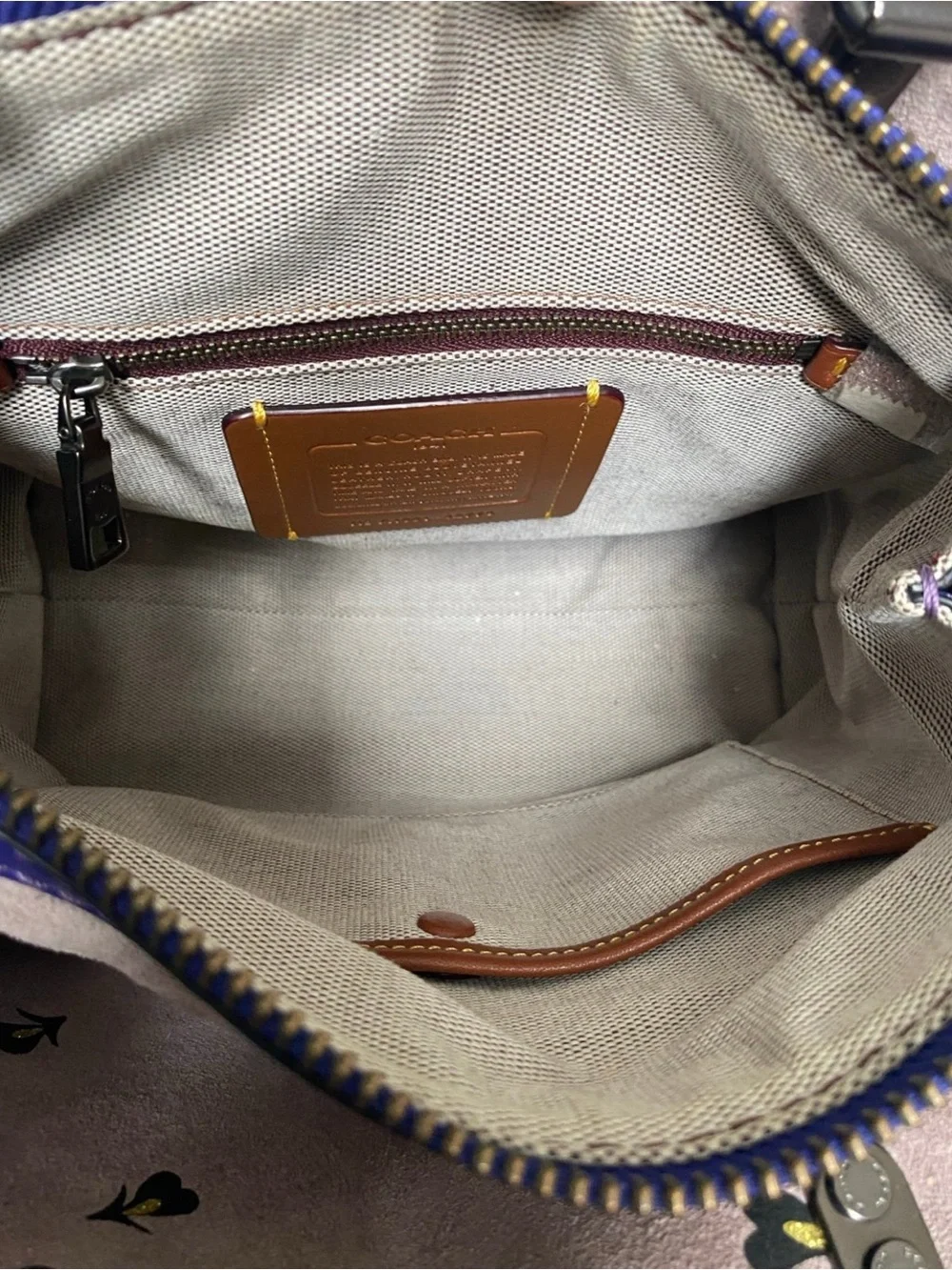 Coach 1941 Disney Rogue Purple Leather Shoulder Bag Collab Rare HTF
